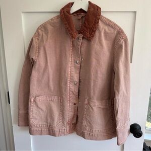 Old Navy Women's Pink Utility Jacket with Corduroy Collar